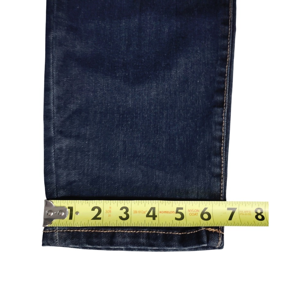 St Johns Bay Womens Dark Wash Floral Embroidered Straight Leg Jeans Size 16P - Picture 7 of 11